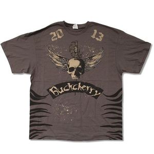 NWOT BUCKCHERRY TOUR 2013 SHIRT KNUCKLED SKULL